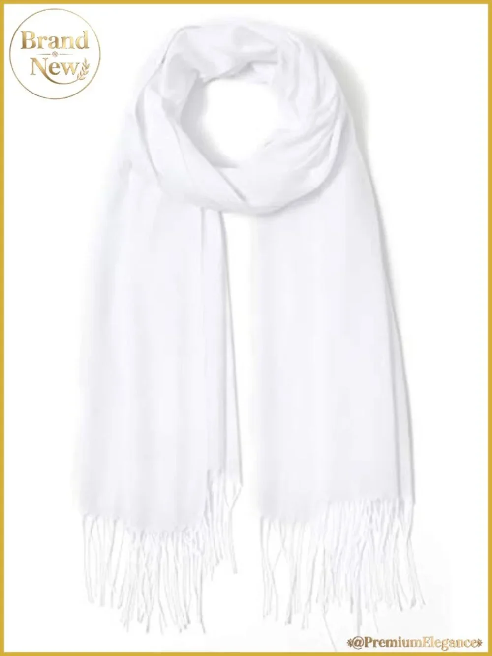 Large Pashmina Shawl Wrap Fringed Evening Wedding Scarf Women